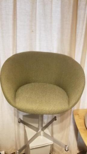 モモナチュラル momo natural カフェチェア 椅子 回転式 チェア グリーン