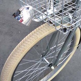 26インチ 自転車 タイヤ幅2.125インチ シティサイクル 6段変速 グリーン ママチャリ☆ PayPay(ペイペイ)決済可能 ☆ 札幌市 豊平区 平岸