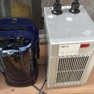 60cm水槽、外部フィルター、水槽クーラー三点セット