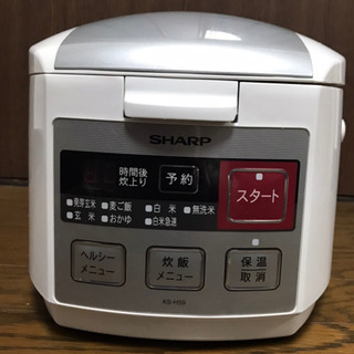 シャープ SHARP KS-H59-W [炊飯器 3合炊き ホワ...