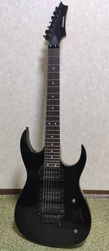 PLAYTECH 7弦ギター PTR7450FR ブラック 中古です。