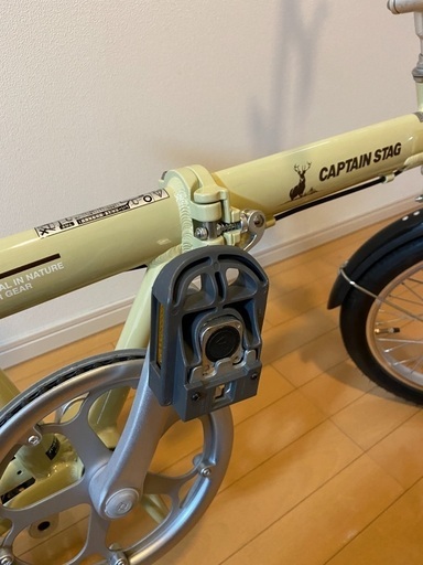 CAPTAIN STAG 折りたたみ自転車 ラテ ミニベロ CAPTAIN STAG（ラテ）