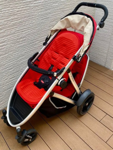 Phil\u0026teds 2人乗り用4ベビーカー　日除け、レインカバー付き輪