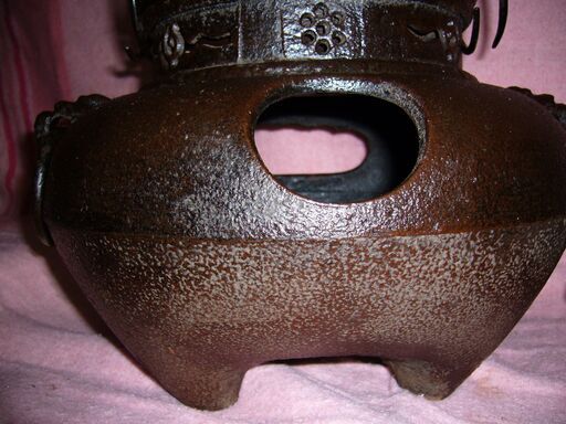 販売終了風炉釜鬼面風炉アラレ電熱器付高級品