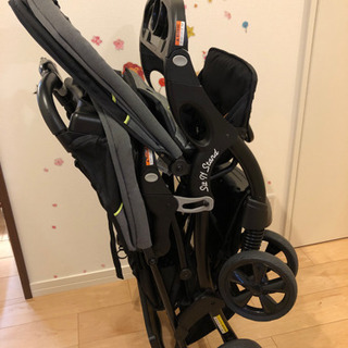 二人乗りベビーカー　BabyTrend　シットアンドスタンド　ダブル　ピスタチオ