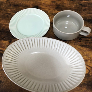 オーバルプレート（楕円皿）、お皿、スープマグのセット