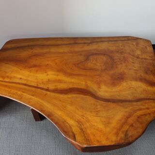 美品☆　天然木　テーブル　座卓　一枚板　