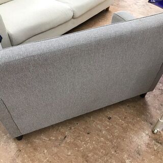 引取限定】2人掛けｿﾌｧｰ 布 グレー【小倉南区葛原東】 - 3人掛けソファ
