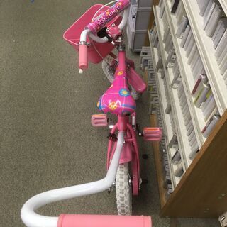 【幼児用自転車】アシストバー付き 12インチ：ピンク×ホワイト