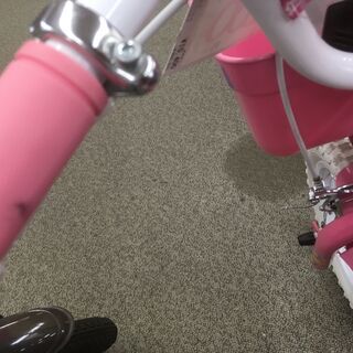 【幼児用自転車】アシストバー付き 12インチ：ピンク×ホワイト