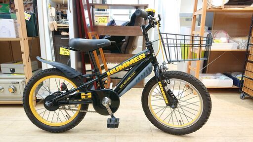 美品 使用少なめ 子供用 自転車 16インチ HUMMER ハマー ブラック×イエロー☆配達可能 買取帝国 朝霞店