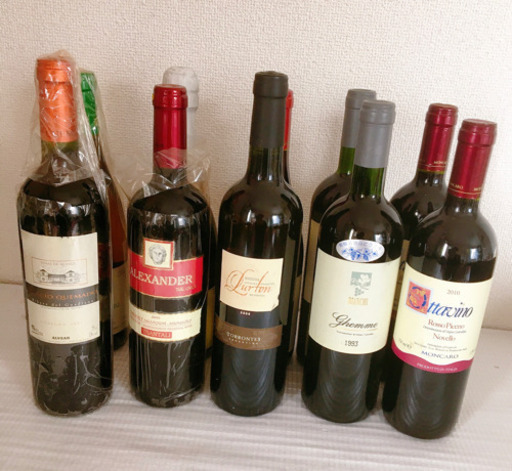 1993〜2010年　世界各国　ワイン　お酒　豪華10本セット　赤/白　ワイン　古酒 果実酒 大量　まとめ売り　お得