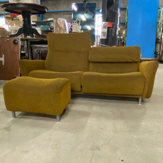 老舗高級家具!!マルイチセーリング 2人掛けリクライニングソファ 高さ  