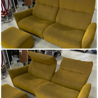 老舗高級家具!!マルイチセーリング 2人掛けリクライニングソファ 高さ  