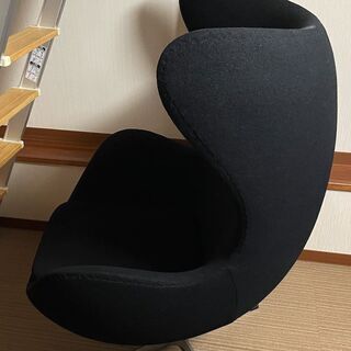 エッグチェア 黒② リプロダクト品　ヤコブセン