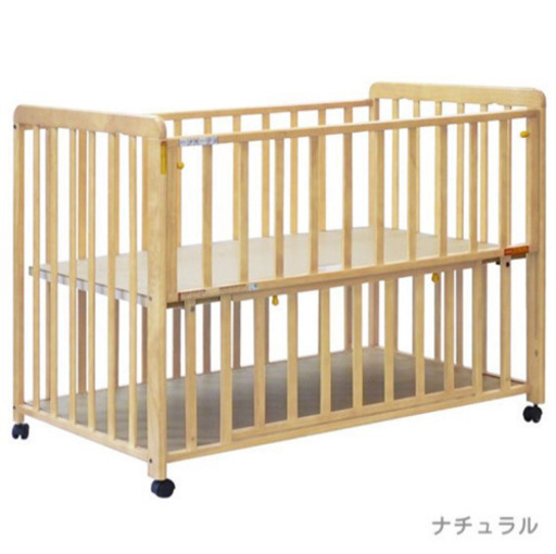 【商談中】ベビーベッド ベビーベット 2段階調節 収納付き キャスター付き 軽量 普通サイズ ぐっすり ヤトミ