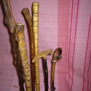 男性用丈夫な杖竹・木製6本その２