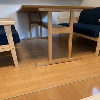 ダイニングテーブルセット　ベンチ　ネイビー　ダイニングテーブル　