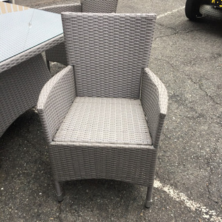 ★状態良いです★ オシャレなラタン調 ラウンジテーブルセット ガーデンテーブル テラステーブル ダイニングセット