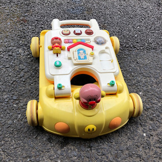 アンパンマンの手押し車　電池を入れればまだおもちゃとしても使用可能