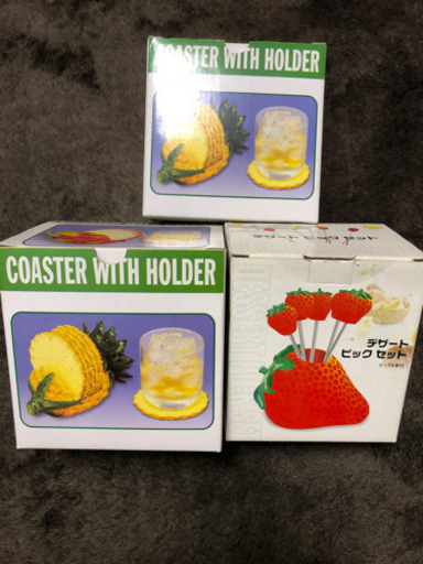 コースター\u0026ホルダー　デザートピック\u0026ホルダー　新品未使用
