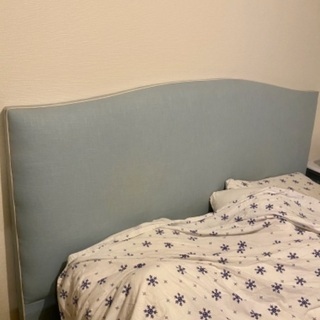 ベッドボード　ブルー　キングベットサイズ