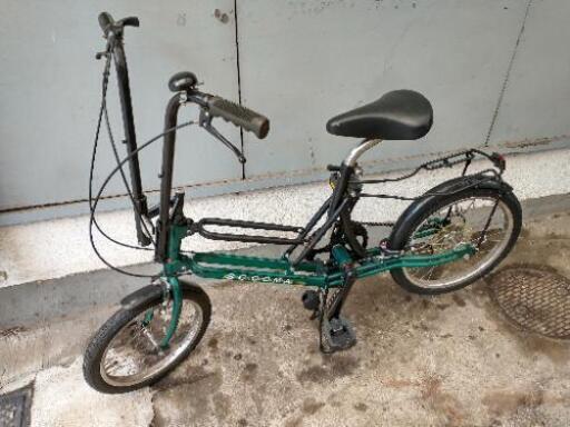 美品 SCOOMA スクーマ 折りたたみ自転車 16インチ 緑 レトロ 折り畳み自転車 SCOOMA 16インチ