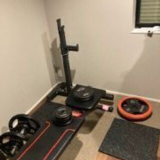 筋トレグッズ　一式　バーベル　ダンベル　ベンチ　バーベルサポート