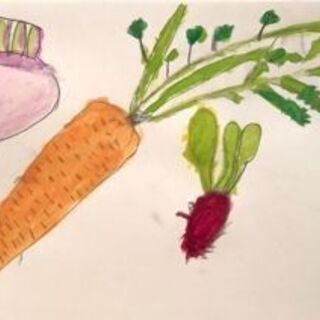 キッズアート・絵画「よくみて描こう！-野菜を描く-」