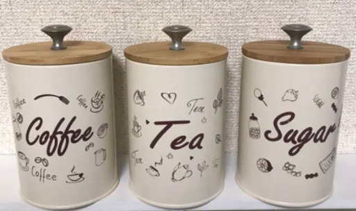 未使用品　おしゃれなキャニスター3個セット
