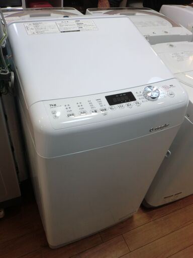 【中古品】エディオン　”e-angel”　7.0kg洗濯機　ANG-WM-B70-W　2021年製