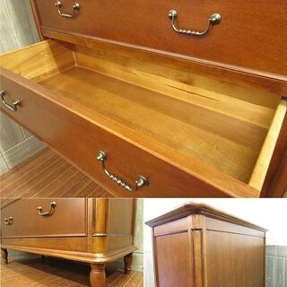 ss2410　ローラアシュレイ　チェスト　チャットフォード　ブラウン　Laura Ashley Home　CHATFORD　4段　引き出し5杯　脚付き　洋風　ヨーロピアン　アンティーク調　希少　収納家具　インテリア