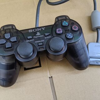 PS1 アナログコントローラー デュアルショック クリアブラック...