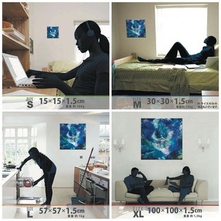 ⑧アートデリ ポスター パネル Galaxy Graphics 100cm × 100cm 日本製