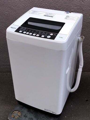 ㉟【6ヶ月保証付・税込み】美品 ハイセンス 5.5kg 全自動洗濯機 HW-T55C 19年製【PayPay使えます】