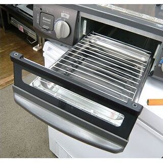 〇 水無しグリル未使用!【LP ガステーブル 2017年製】右強火力