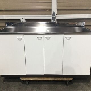 サンライズ製　キッチン　流し台　家庭用シンク　W1500全槽　未使用ワケあり品