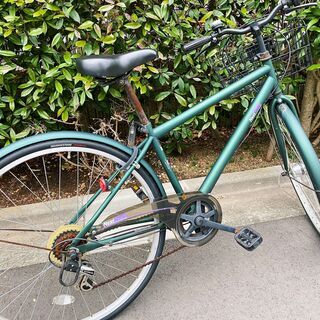 【ネット決済】中古自転車 後輪タイヤほぼ新品 シティサイクル・カゴ付