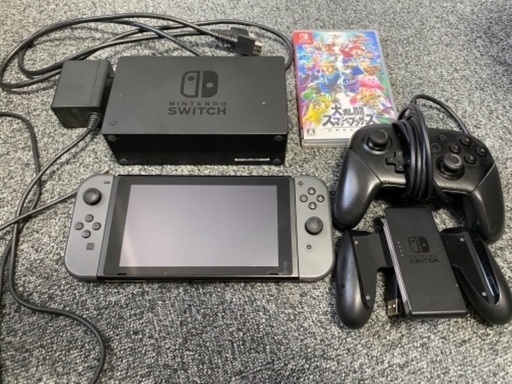 Nintendo Switch本体とソフト(大乱闘スマッシュブラザーズ)