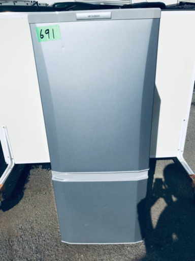 691番 三菱✨ノンフロン冷凍冷蔵庫✨MR-P15W-S‼️
