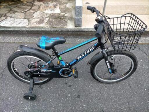 男の子 黒青 18インチ自転車
