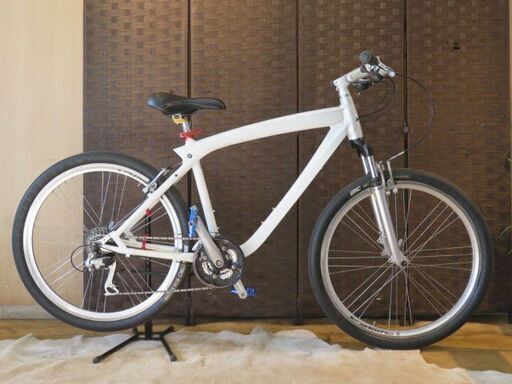 ■BMW クルーズバイク 26インチ 24速 ホワイト アルミフレーム シマノ ALIVIO MTB マウンテンバイク 自転車 札幌発