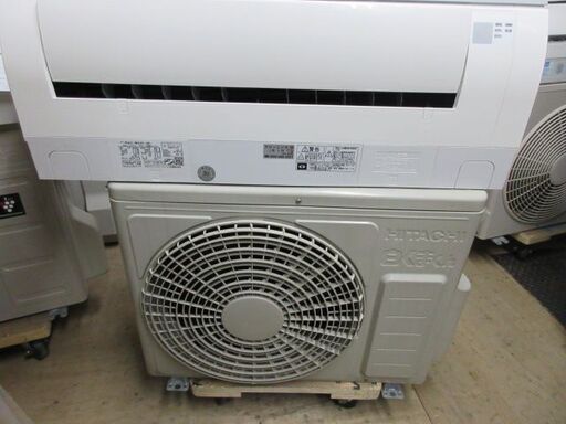 K02282　日立　 中古エアコン　主に6畳用　冷房能力 2.2KW ／ 暖房能力　2.5KW