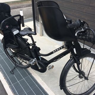 地域限定 ブリヂストン ハイディツー HYDEE 三人乗り 新基準 12,3AH 黒