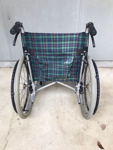 RISE NICK 美品　折りたたみ車椅子 チェック柄 美品】車椅子 折りたたみ 介護 NICK RISE