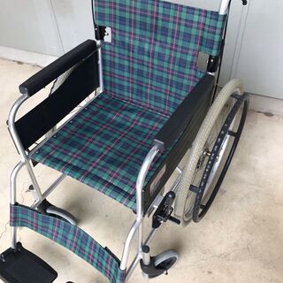 RISE NICK 美品　折りたたみ車椅子 チェック柄 美品】車椅子 折りたたみ 介護 NICK RISE