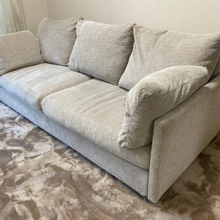 東京インテリア ソファー 3人掛け ファブリックソファ 布 カバーリング