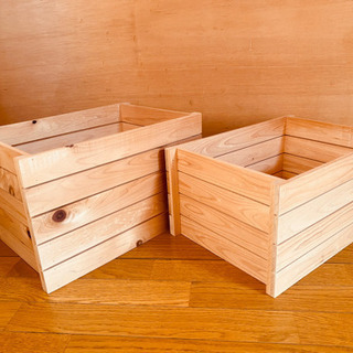 【ネット決済】すのこボックス　収納　ボックス　木　箱