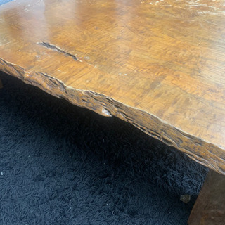 昭和レトロ 一枚板 テーブル 欅?楢? 80年前からあった物