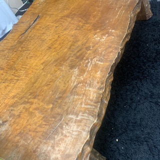 昭和レトロ 一枚板 テーブル 欅?楢? 80年前からあった物